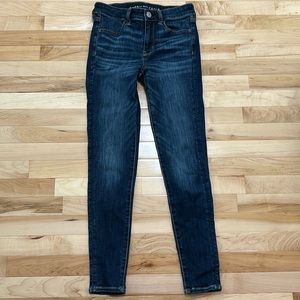american eagle high waist skinny jeans